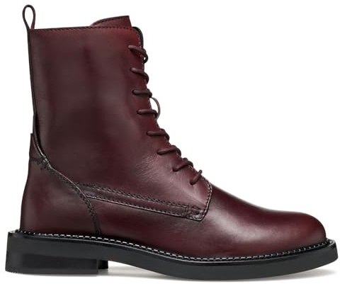 Geox Women D Serilda Ankle Boot, Wine Red, 8 UK