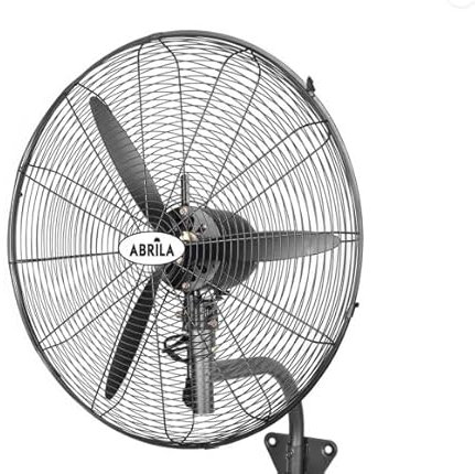 ABRILA- Ventilador de Pared Industrial Borrasca | 280W | Oscilante y Fijo | Protección Contra Sobrecalentamiento | Negro
