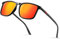 Occhsouo Polarisiert Sonnenbrille Herren - Damen UV400 Schutz Sunglasses Men Women TR90 Ultraleichte Rahmen Schwarz CAT 3 CE Retro Sport Polarisierte Sonnenbrillen für Angeln, Fishing, Fahren, Ski