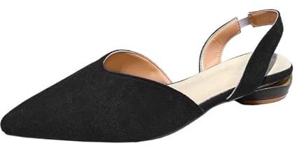 Zapatos planos con puntera puntiaguda para mujer, zapatos planos con puntera cerrada, sandalias de tacón sin cordones, zapatos de vestir casuales para el trabajo, oficina, zapatos de vestir para mujer