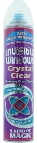 Invisible Foaming Glass Cleaner Spray 300ml | Streak-Free Shine for Windows, Mirrors, and Glass Surfaces | Quick-Drying, Ammonia-Free Formula for a Crystal Clear Finish