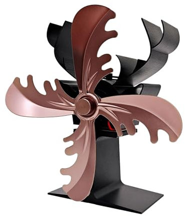 Ventilateur de poêle à bois silencieux sans alimentation 4 lames pour poêle à bois