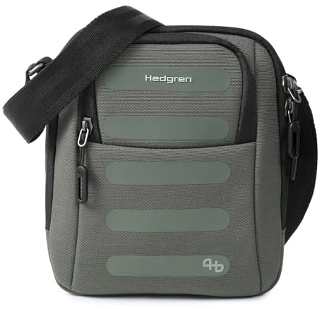 Hedgren Relax Unisex Vertikale Crossover Tasche mit RFID – Wasserabweisende Umhängetasche, recyceltes RPET - Black Ink