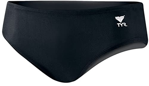 TYR Sport Boys' Solid Racer Swim Suit,Black,28