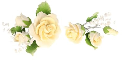 Cake Company Rosen Tortenaufsatz 2 verschiedene Stück 1er Pack (1 x 96 g) | Tortendekoration zur Hochzeit und Geburtstagen