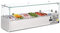 Polar Refrigeration G-Series 150W Countertop Food Prep Fridge with Built-In Glass Surround, Stainless Steel, 2°C to 8°C, 435(H)x1200(W)x330(D)mm, Capacity: 5x 1/4 GN Pans (Sold Separately) | G608