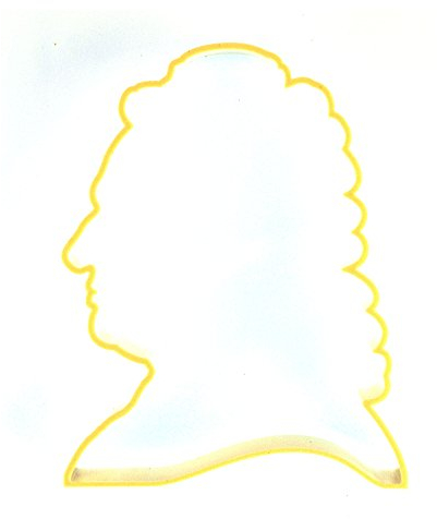 J.S. Bach Souvenir & Ausstechform in weiß