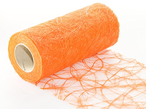 Sizoweb 20 cm x 25m 8280 orange Tischläufer Tischband für Dekoration zu Hochzeiten und Weihnachten