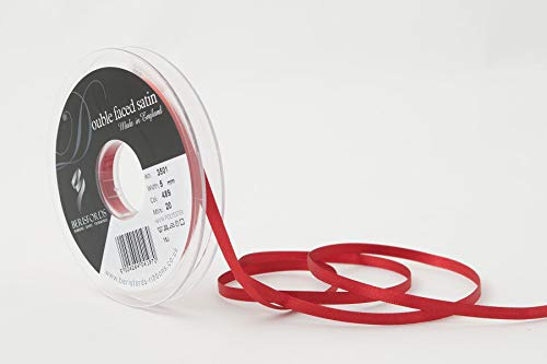 Berisfords Double FACE Poly Satin Ribbon, Russet, 5 mm