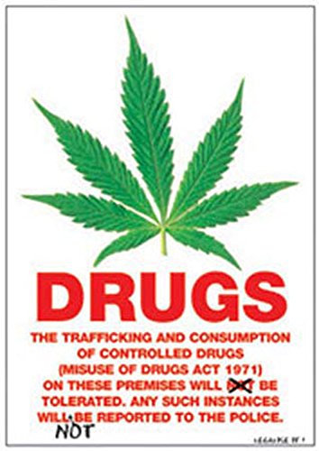 Dope - Drugs Notice - Fun-Poster Haschisch Cannabis Hanf Gras Marijuana - Grösse cm + 1 Ü-Poster der Grösse 61x91,5cm