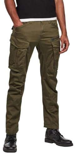 G-STAR Rovic Zip 3D Regular Tapered Pants, Pantaloni, Uomo, Verde Scuro (Dk Bronze Green D02190-5126-6059), 29W / 32L