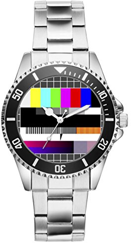 KIESENBERG TV Testbild Geschenk Artikel Idee Fan Uhr 2728