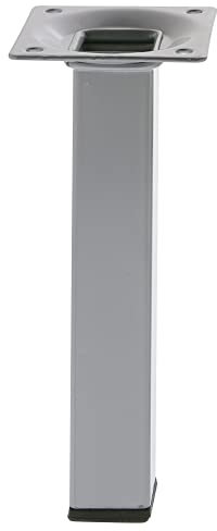 Amig - Pied de Table Réglable en Métal | Résistant et Durable | Design Polyvalent | Charge 15 kg/Jambe | Charnière Décoratif | Cuisine, Salon, Bureau, Argent, 25 x 25 x 700 mm, Métal
