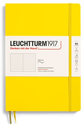 LEUCHTTURM1917 355289 Notizbuch Composition (B5), Softcover, 123 nummerierte Seiten, dotted, Zitrone