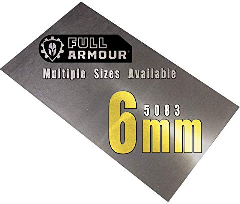 Placa de aluminio de 6mm (5083), 150mm x 100mm (15cm x 10cm)