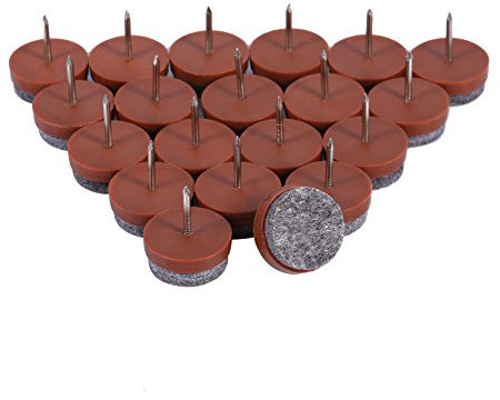 Garsent 20 stücke Filzgleiter mit Schraube, 20mm Anti Rutsch Möbelgleiter Stuhlgleiter mit Nagel für Bodenschutz()
