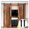 8.2FT/250cm Quincaillerie Kit de Rail pour Porte de Coulissante Double Porte Suspendue en Bois,Noirs I-Form