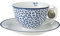 Laura Ashley - Cappuccino Tasse und Untertasse - Blueprint Floris - 2-teilig - Ø9,5 cm