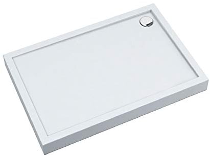 Sellon24 - Plato de ducha (acrílico, incluye soporte, 12 cm, 70 x 120 x 12 cm)
