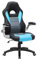 Songmics OBG28BU Sedia da Gaming, Altezza Regolabile, Braccioli Pieghevoli, Meccanismo di Inclinazione, per Gioco da Computer, Nero/Grigio/Blu