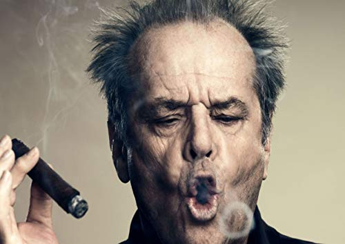 Jack Nicholson American Schauspieler Film Cinema Film Star Rauchen Zigarre Plakat Berühmte Promi Bild Schlafzimmer Kunsthandwerk Druck Foto Wand Dekoration Nachdruck