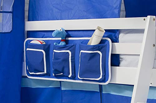 Noa and Nani Bed Tidy In Blue With Pockets Bed Organiser
