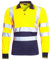 shelikes Mens Hi Vis Viz Polo Tshirt Top Long Sleeve Polos Shirt Workwear High Visibility Tee Shirt