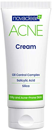 Novaclear Akne-Creme - Anti Pickel Creme mit Salicylsäure, Talgkontrolle für fettige Haut, Akne-Behandlungscreme mit feuchtigkeitsspendender Formel 40 ml