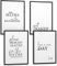 Papierschmiede® Premium Spruchposter Set 4er 30x40 cm, Bathroom, Typografie für Zuhause als Kunstdruck ohne Rahmen
