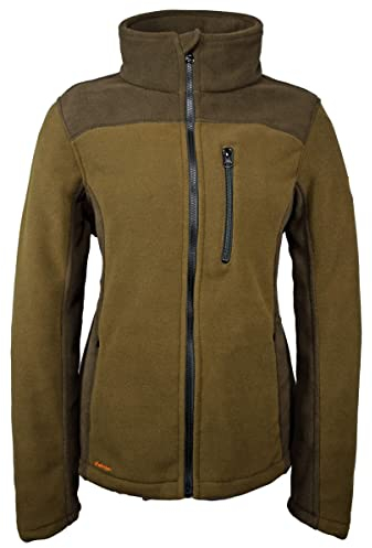 Hubertus Damen Fleece Jagdjacke Oliv Braun (S)