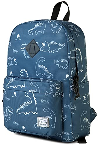 VASCHY Schulrucksack, leicht, wasserabweisend, Rucksack für Herren, Schulranzen, Damen, Kinder, Jungen, Freizeit, für Mädchen, Schule, Schule, Jugendliche, College, Business, Reise, Blauer