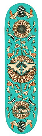 Fracture x Adswarm 2 The Golden Ratio Skateboard-Deck, Türkis 21 cm
