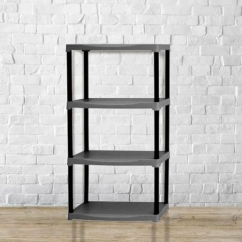 Dmora - Ostenda Outdoor-Garderobe, Outdoor-Regal, Mehrzweck-Balkongarderobe, Outdoor-Schrank, 100 % Made in Italy, Anthrazit, 70 x 30 x 133 cm