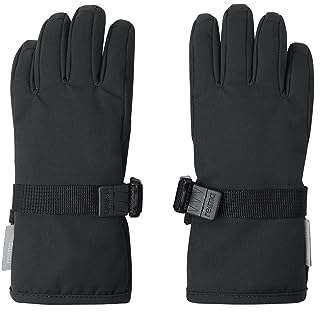 Reima Kids Tartu Gloves Schwarz - Primaloft Klassische wasserdichte Kinder Handschuhe, Größe 7 - Farbe Black