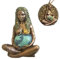 Ecoodisk Gaia Mutter Erde Statue Harz Mutter Figur, Gaia Mama Erde Kunst Statue bemalt Figur, Harz Figur Handwerk Ornamente mit Einer Mutter Erde Anhänger,Grün