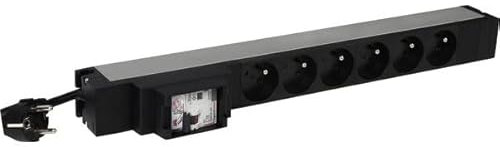 LEGRAND 646833 MULTIPRISE 19 1U 6 PRISES AVEC DISJONCTEUR DIFFERENTIEL 30 mA
