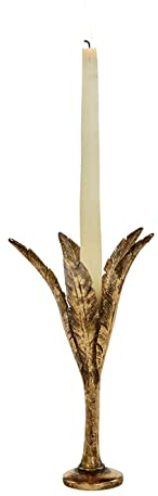 Goodwill Kerzenhalter Palm Metal Gold 15 cm (ohne Kerze)