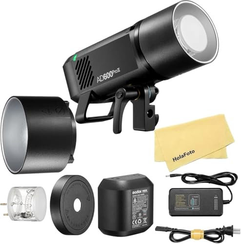 Godox AD600 Pro II All-in-One Outdoor Flash Strobe,2.4G TTL 1/8000 HSS,0.01~0.9s Recycle Time,40W Bi-Color LED Modeling Light for Canon Sony Nikon Fujifilm Fuji Olympus Panasonic Pentax Leica Cameras