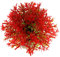 VOCOSTE 1pz Artificiale Acquario Erba Palla, Simulazione Pianta Palla per Pesci Acquario Paesaggio Piante Decorazione, 3,74x3,74 Verde Rosso