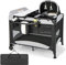 DREAMADE 5 in 1 Reisebett Baby mit Matratze, 110 x 78 cm Beistellbett mit Wiege & Wickelauflage, Babybett Komplett Set für Neugeborene & Baby bis 36 Monate (Schwarz)