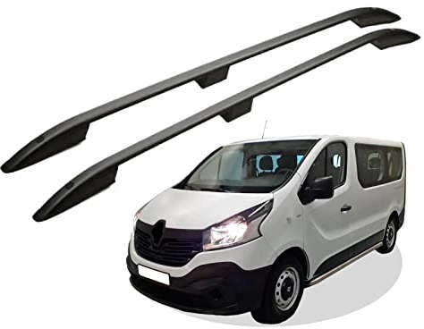 Dachreling passend für Renault Trafic L2 lang (LWB) Baujahr ab 2015 (Schwarz) mit ABE
