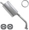 Polmo Endtopf Auspuff für Nissan Micra 3 III K12 Note 1 I E11 1.0 1.2 1.4 1.5 dCI