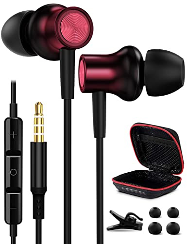 ACOCOBUY Headphones for Airplane, 3.5mm Earphones Wired Headphones In Ear | Wired Earbuds with Microphone Headset with Volume Control 3.5mm Jack Earphones Ear Buds for School Students, Kids, Men, Women