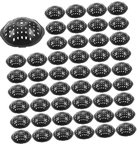 SEWOART 100pcs Flower Pot Hole Mesh Pads Plastic Bonsai Mesh Hole Screen Flowerpot Planter Bottom Grid Mat Prevent Soil Leakage for Potted Plant