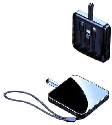 EleGee Power Bank 20000 mAh Ricarica Rapida Ultra-Sottile Compatto Portatile Mini Adatto per Telefoni Android e iPhone nero
