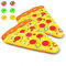 JUNZAI WasserhäNgematte, Pizza Luftmatratze Pool, Mit 3/6 GeträNkehaltern Riesige Aufblasbare Pizza FüR Erwachsene Im Beach Pool,2PCS