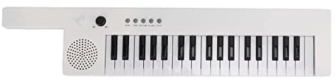 37-Tasten-Keyboard, Klavier, HIPS-Gitarre, Elektronische Orgel, Tragbare Gitarrentastatur mit Gurt und Mikrofon für Anfänger (BF-3755 weiß)