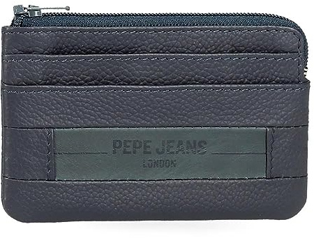 Pepe Jeans Checkbox Geldbörsen und Geldbörsen aus Rindsleder, Schwarz, Braun, Blau und Grau