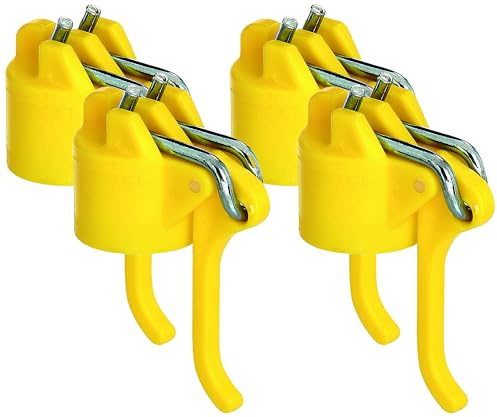 Alberts 654252 Leinenspannerkopf für Wäschpfähle | Kunststoff, gelb | für Rohr-Ø 42 mm (Packung mit 4)