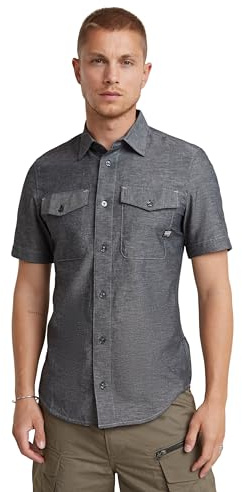 G-Star Men's Marine Slim Shirt , Multicolor (salute/milk D19751-D123-D851), XL